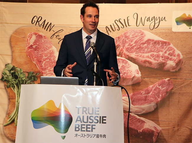 MLA’s new Regional Manager – Japan & Korea, Scott Walker presenting at MLA’s Red Meat Projection Seminar.