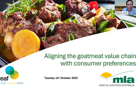 Webinar 3 - Aligning the goatmeat value chain with consumer preferences