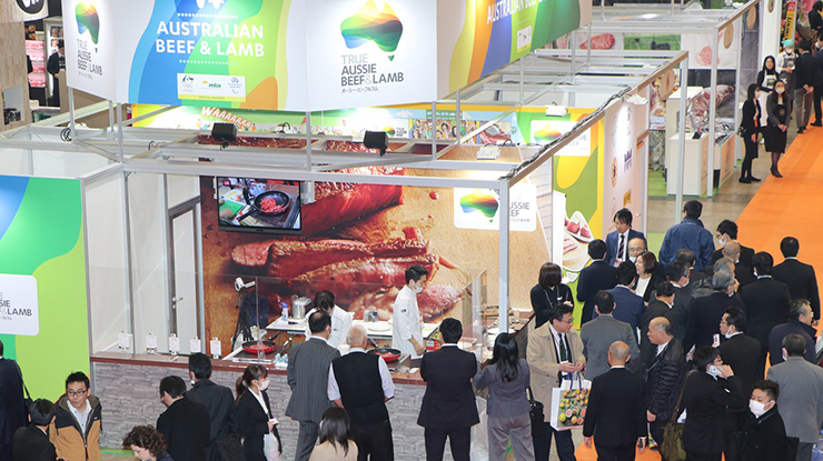MLA’s True Aussie Beef and Lamb booth in Tokyo, February 2020.