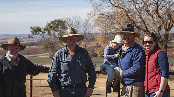 Ron, Peter, Lucy, Mark and Karen Campbell, Merriwa.