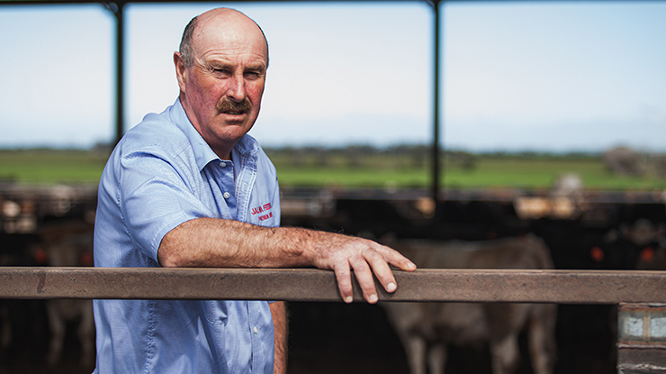 David Gillett of Jalna Feedlot, Anakie, near Geelong.