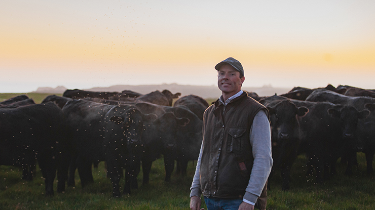 Beef producer and helicopter pilot, Richard Nesseler, Glenample Air, Port Campbell